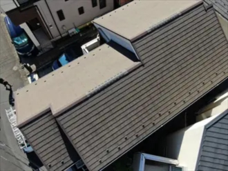 ドローンで空撮した屋根